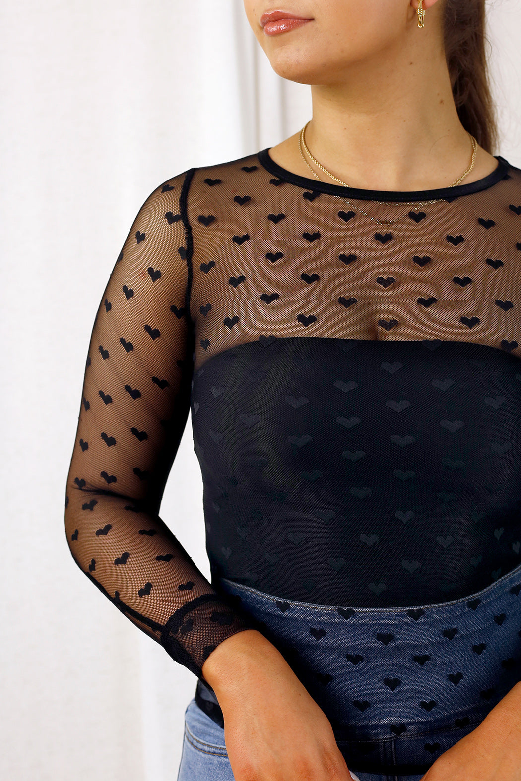 Hearts Cool Mesh Top - SALE