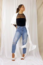 Black Spot Cool Mesh Top - SALE