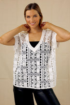 White Lace Vest - SALE