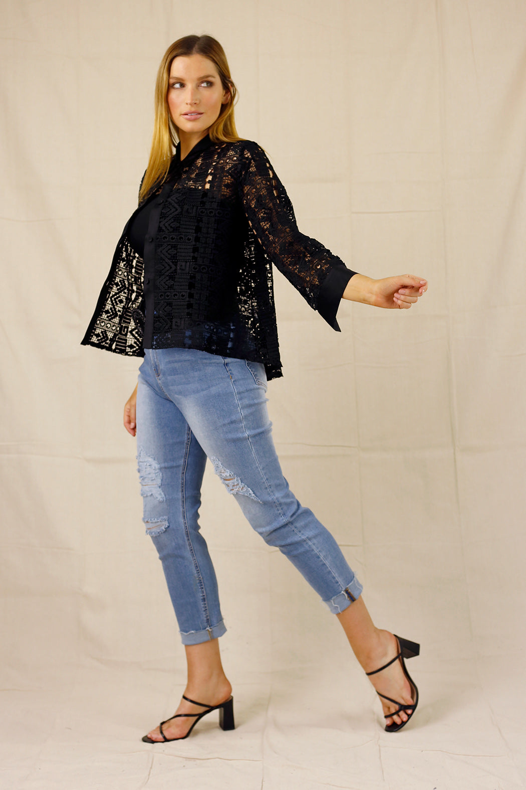 Black Lace Shirt