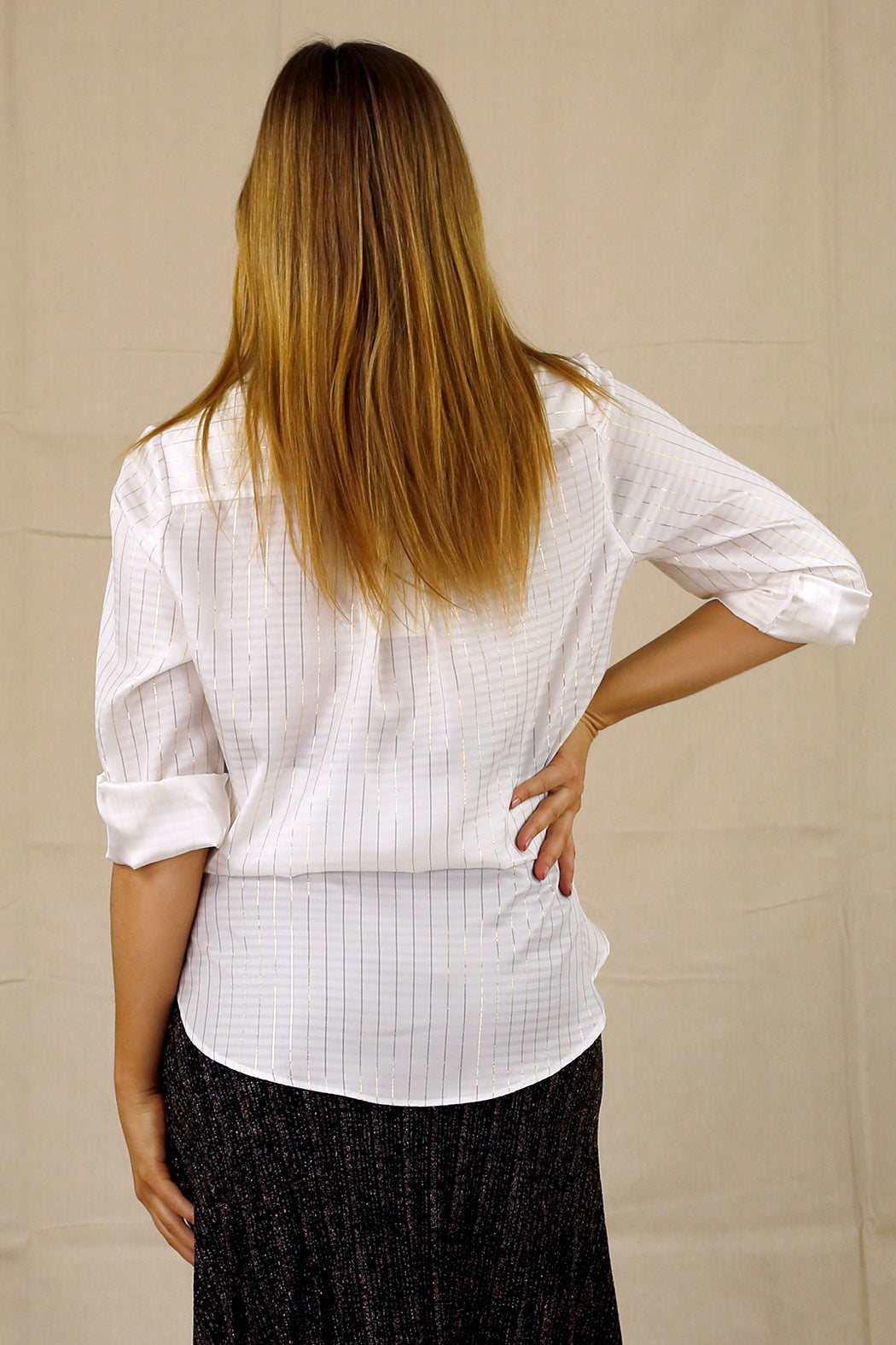 White Lurex Zhuzh Shirt - SALE