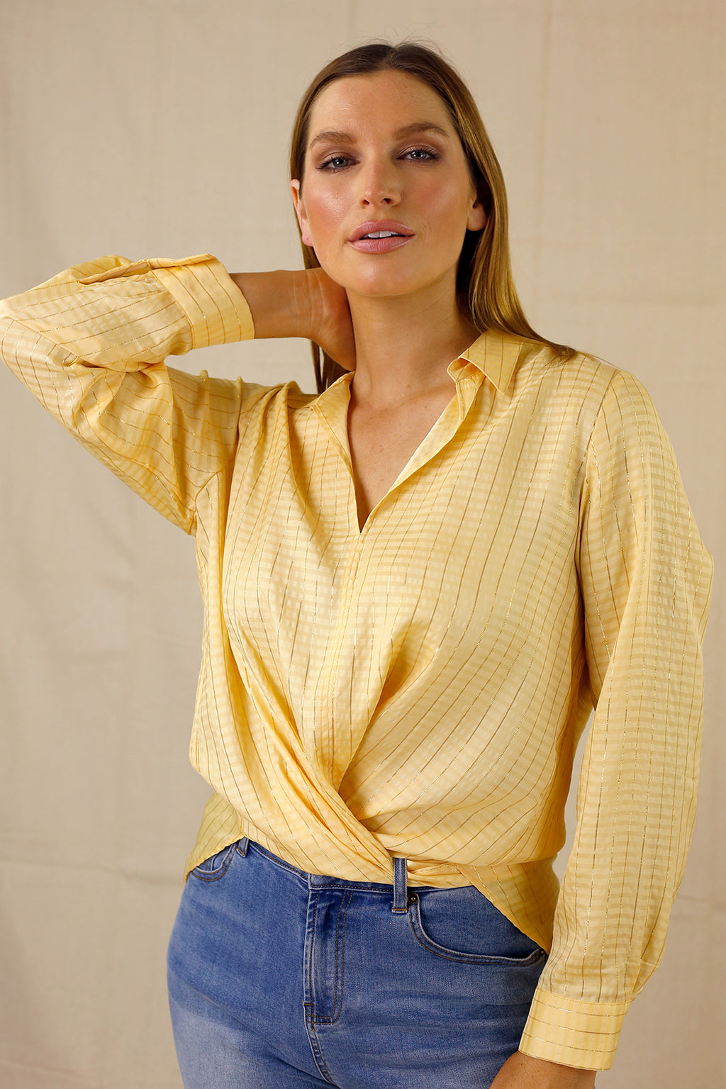 Lurex Zhuzh Shirt - Yellow - SALE