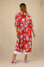 Orange Floral Nano Shirt Dress - SALE