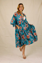 Green Floral Nano Shirt Dress - SALE