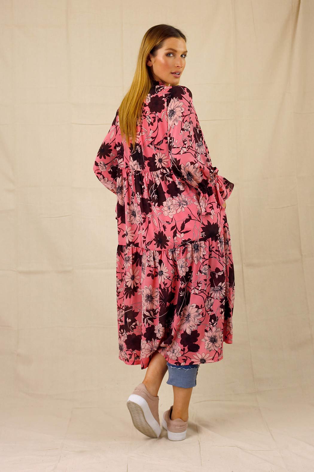 Pink Floral Nano Shirt Dress - SALE