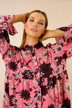 Pink Floral Nano Shirt Dress - SALE