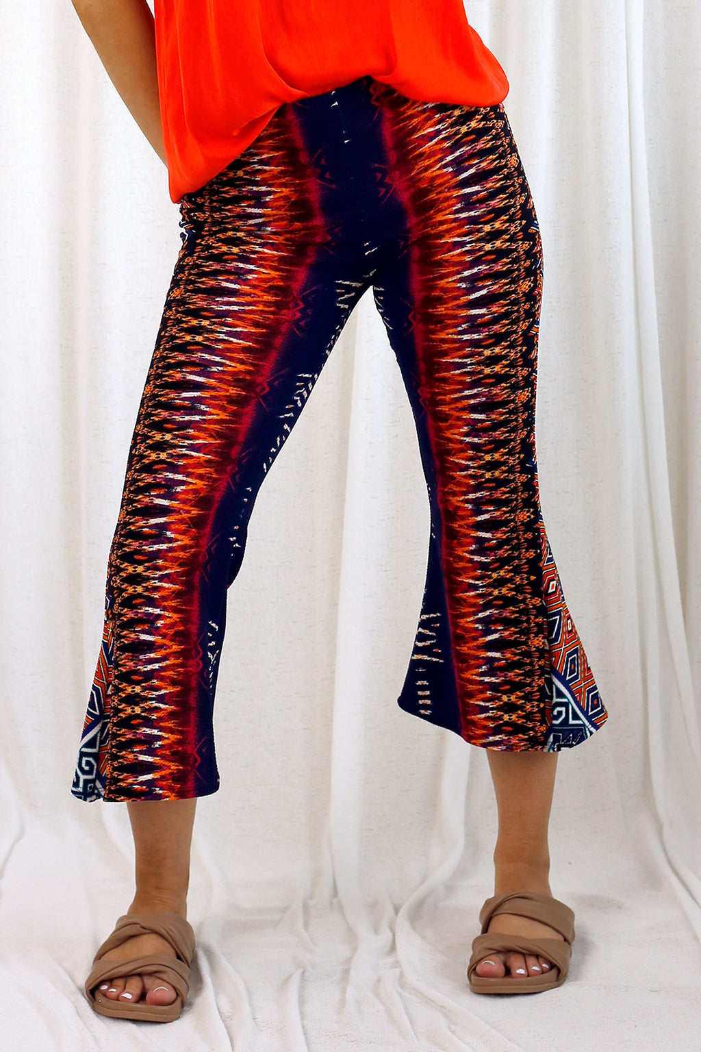 Mexico Print Crop Flare Pant - SALE