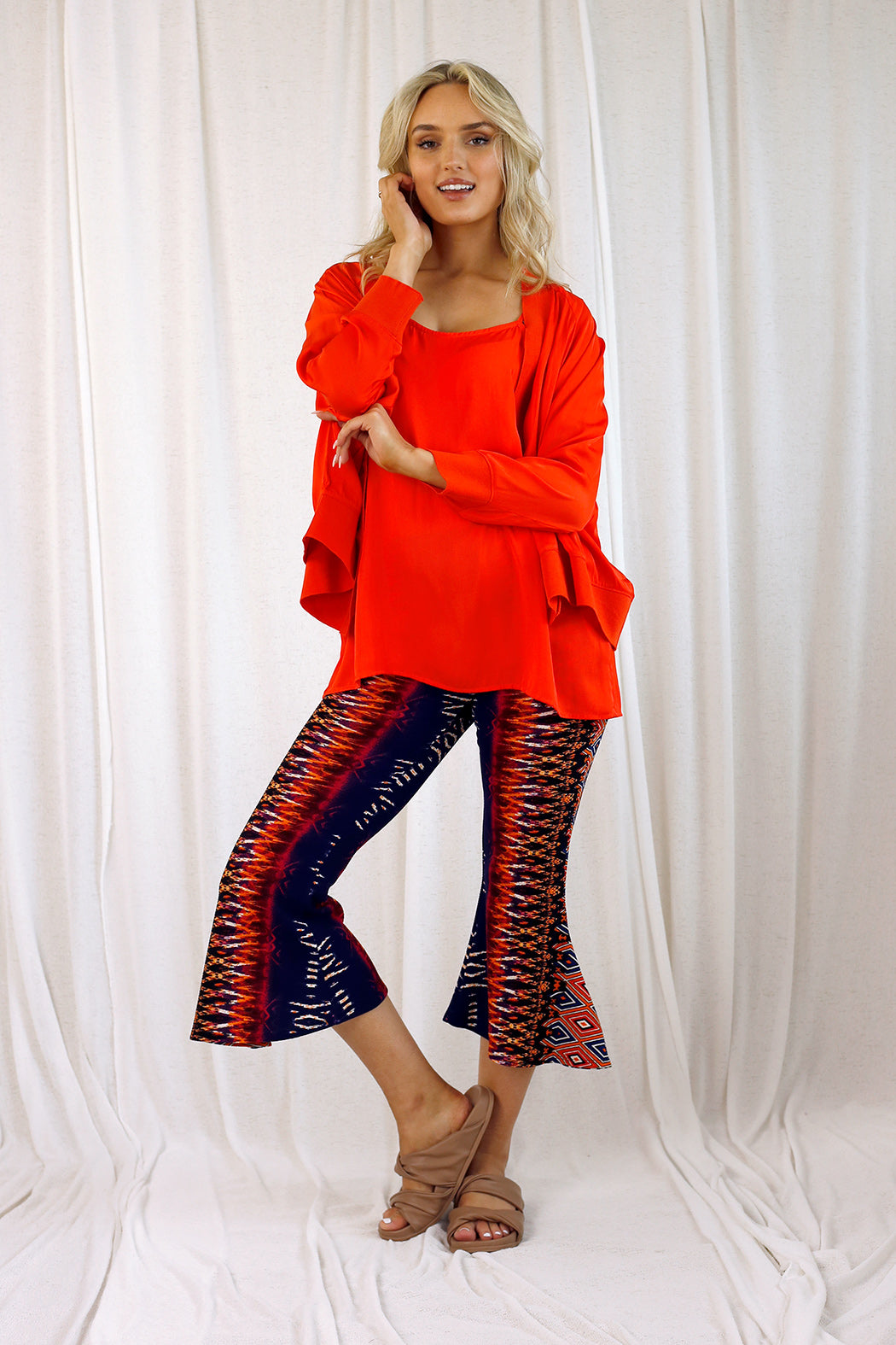 Mexico Print Crop Flare Pant - SALE
