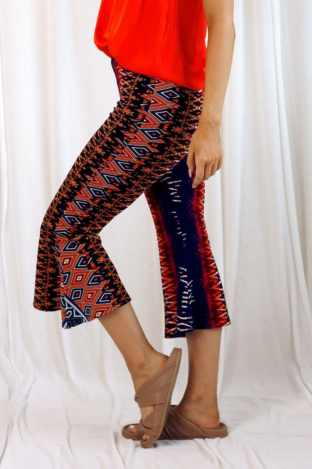 Mexico Print Crop Flare Pant - SALE