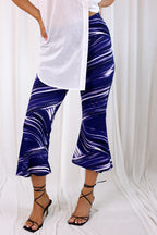 Purple Print Crop Flare Pant - SALE