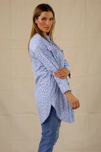 White Animal Chambray Shacket - SALE