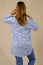 White Animal Chambray Shacket - SALE