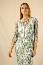 Green Mesh Drawstring Top - SALE