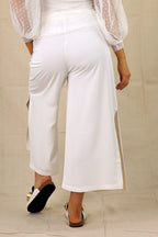 Ivory Soft Touch Split Culotte - FINAL SALE