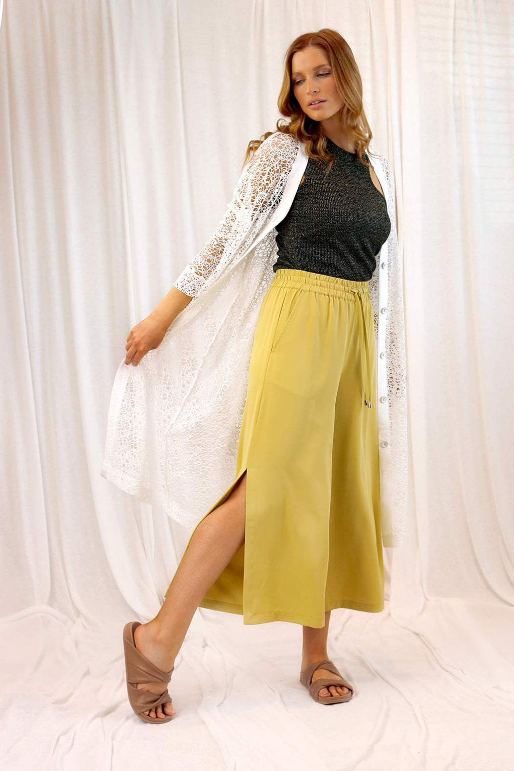 Chartreuse Soft Touch Split Culotte - SALE