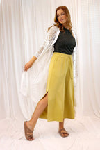 Chartreuse Soft Touch Split Culotte - SALE