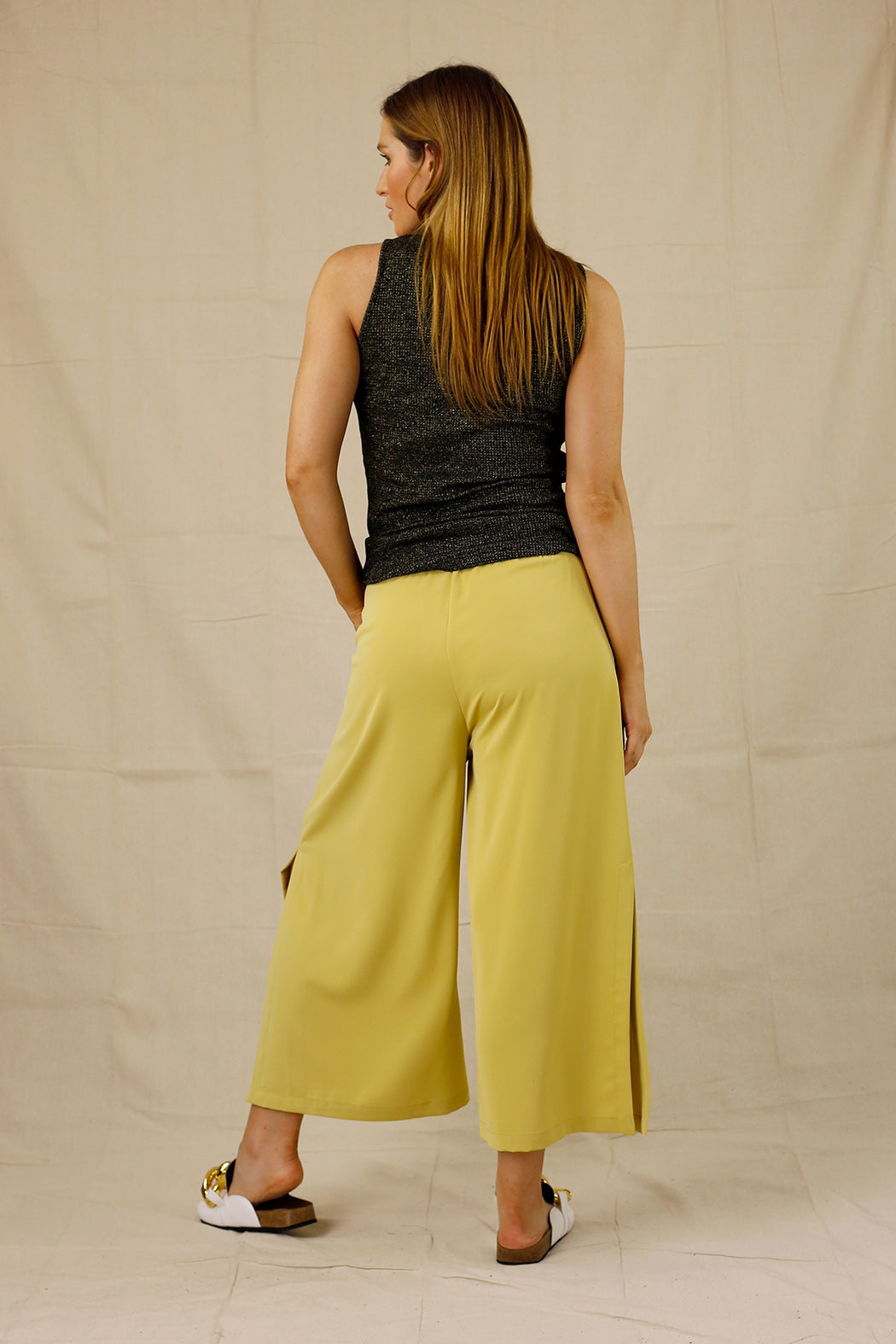 Chartreuse Soft Touch Split Culotte - SALE
