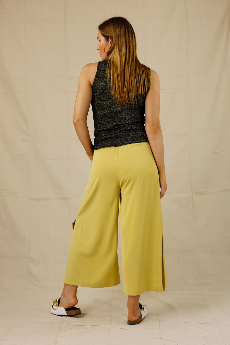 Chartreuse Soft Touch Split Culotte - SALE