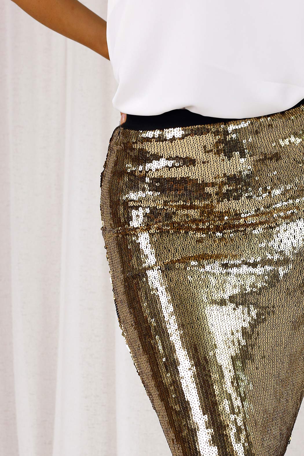 Bronze Sequin Tube Skirt - SALE