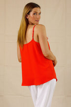 Orange Soft Touch Lace Cami - SALE