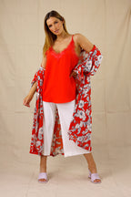 Orange Soft Touch Lace Cami - SALE