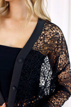 Black Open Lace Cardi - SALE