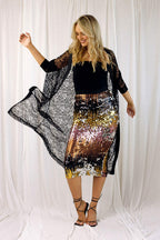 Black Open Lace Cardi - SALE