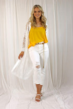 White Open Lace Cardi - SALE
