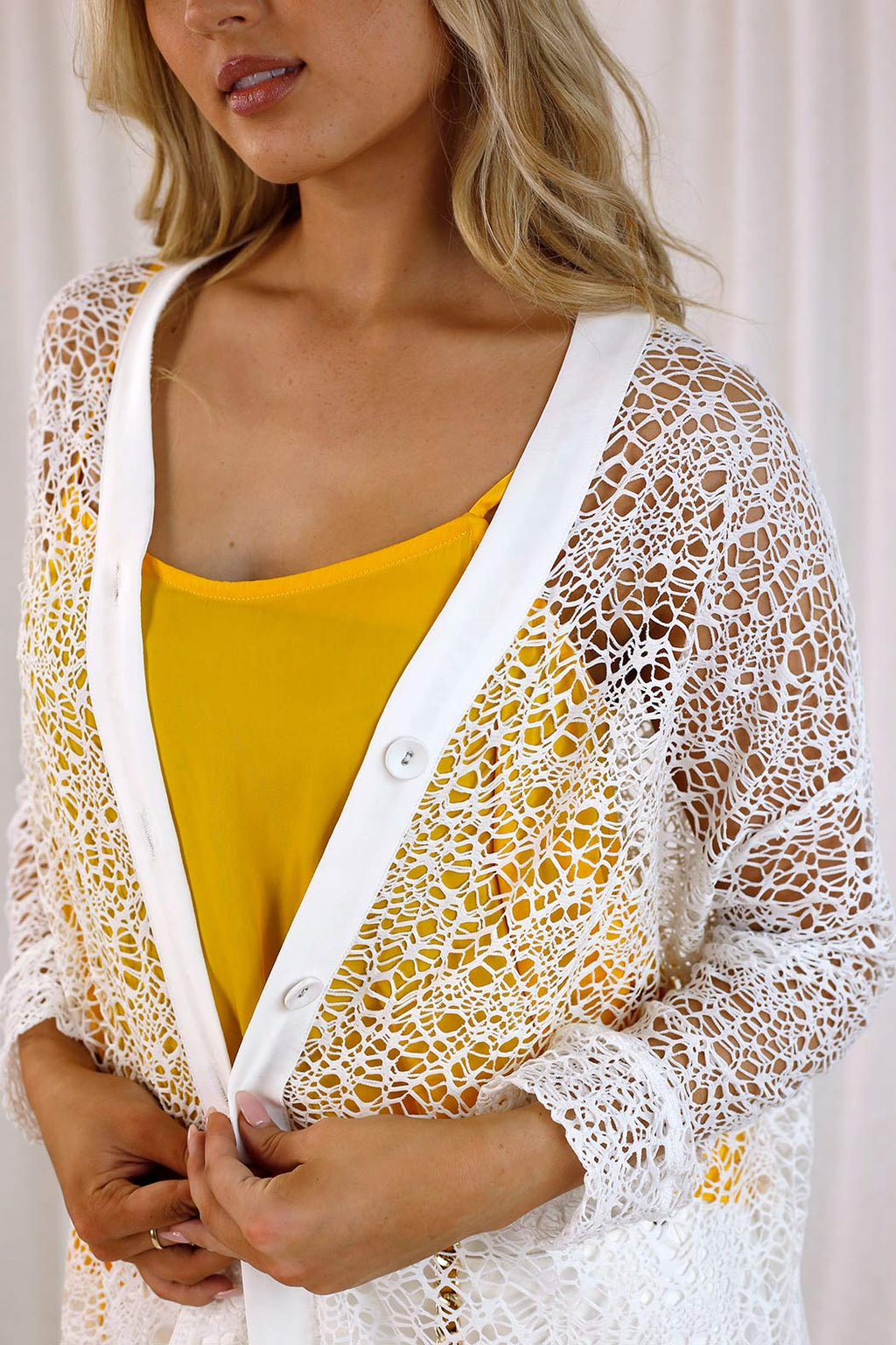White Open Lace Cardi - SALE