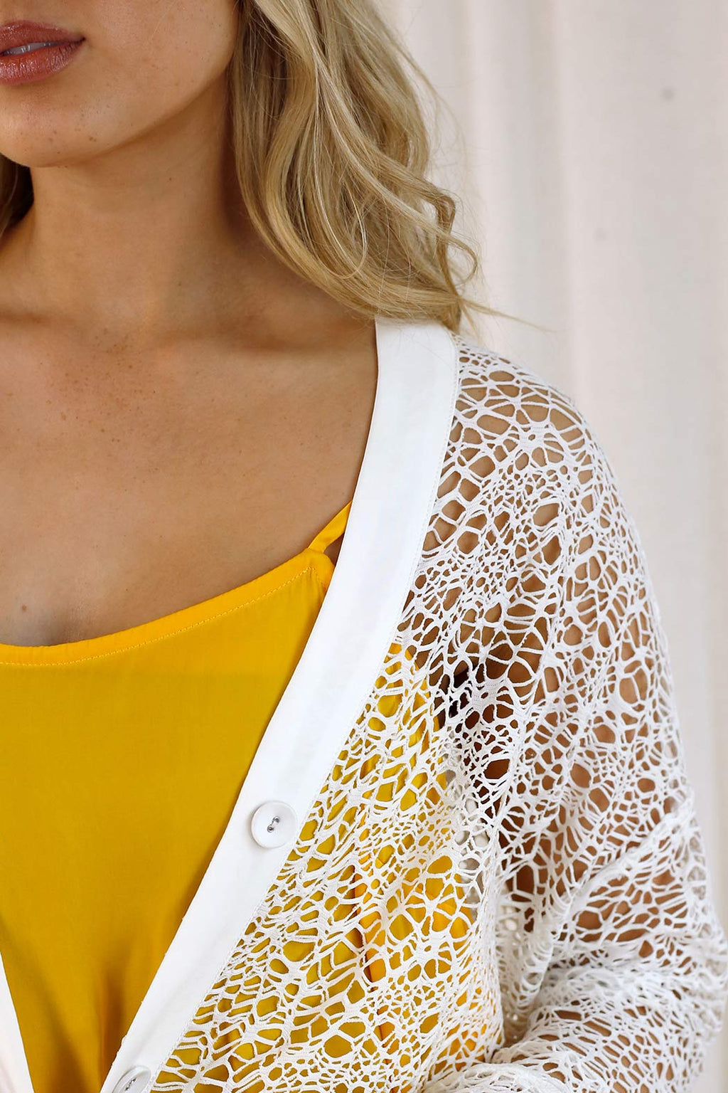 White Open Lace Cardi - SALE