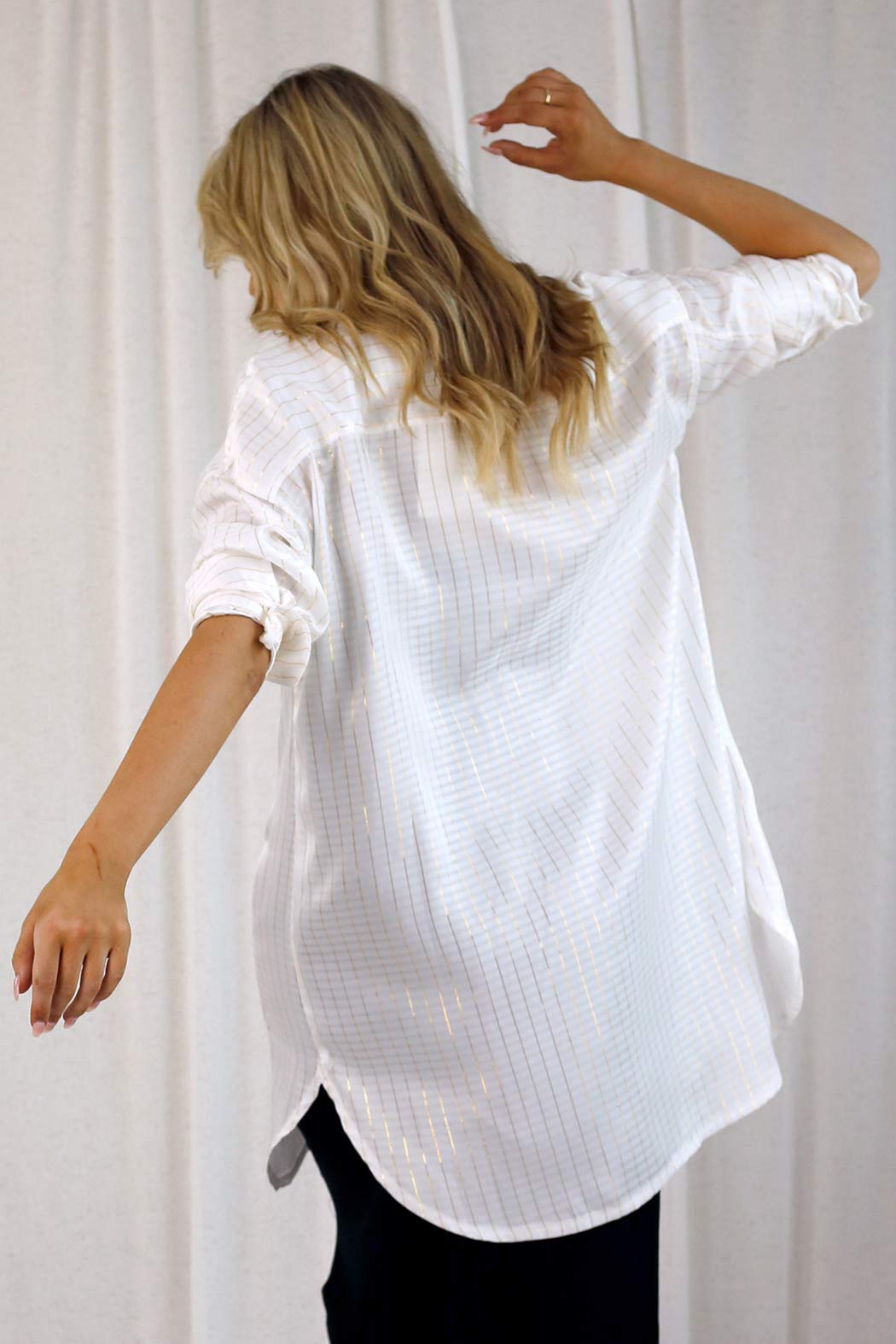 White Lurex Summer Shacket - SALE
