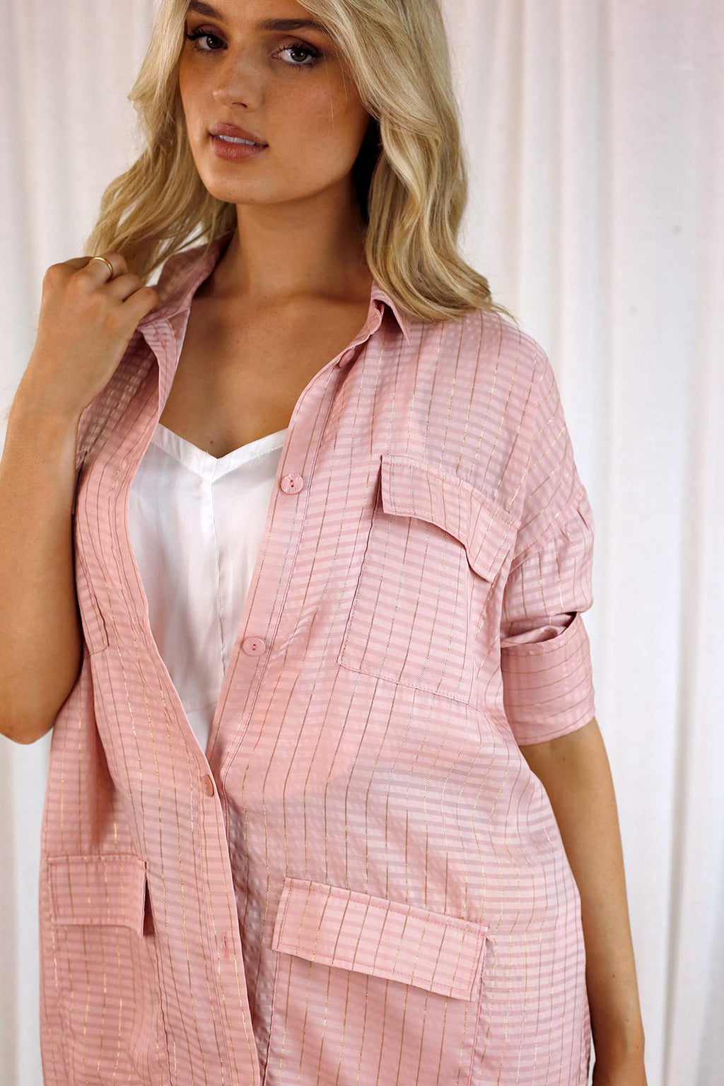 Pink Lurex Summer Shacket - SALE