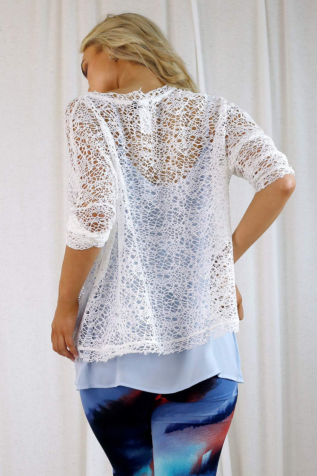 White Open Lace Top - SALE