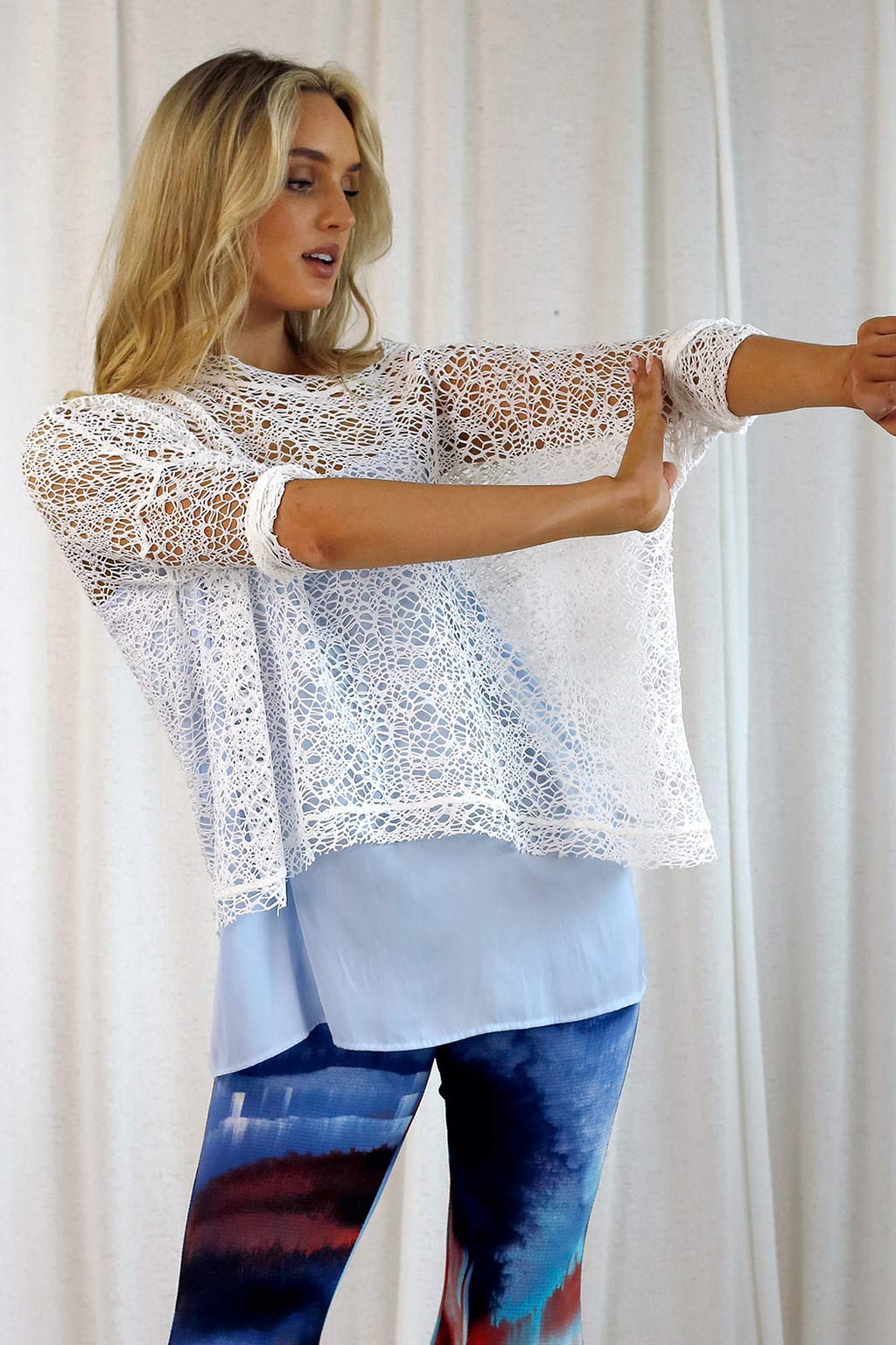 White Open Lace Top - SALE