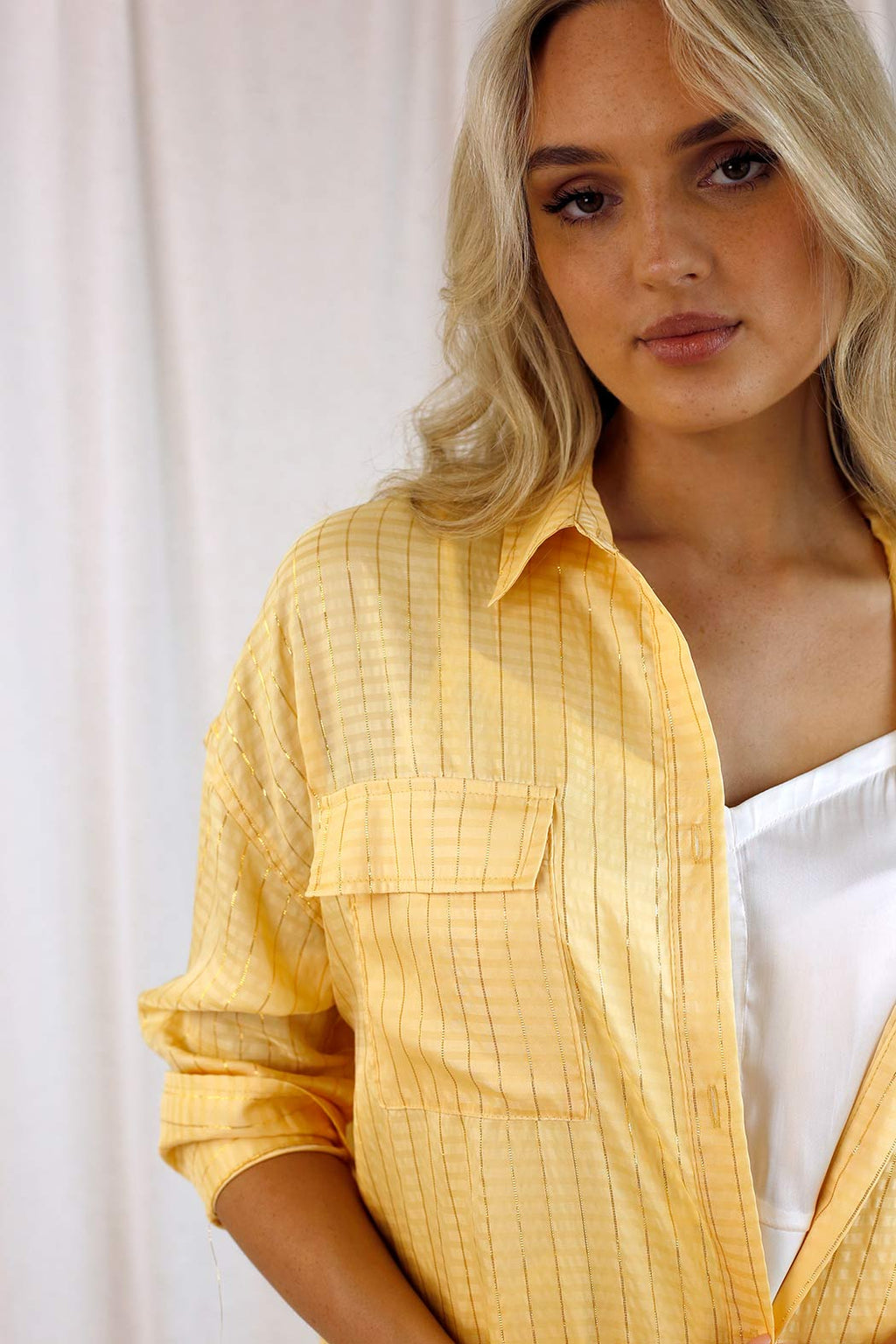 Yellow Lurex Summer Shacket - SALE
