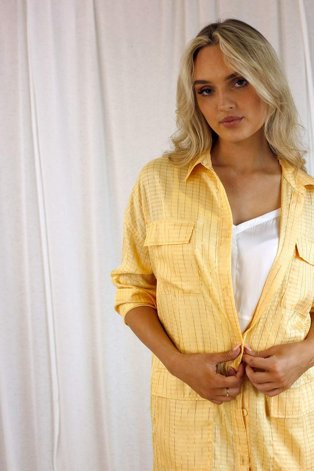 Yellow Lurex Summer Shacket - SALE