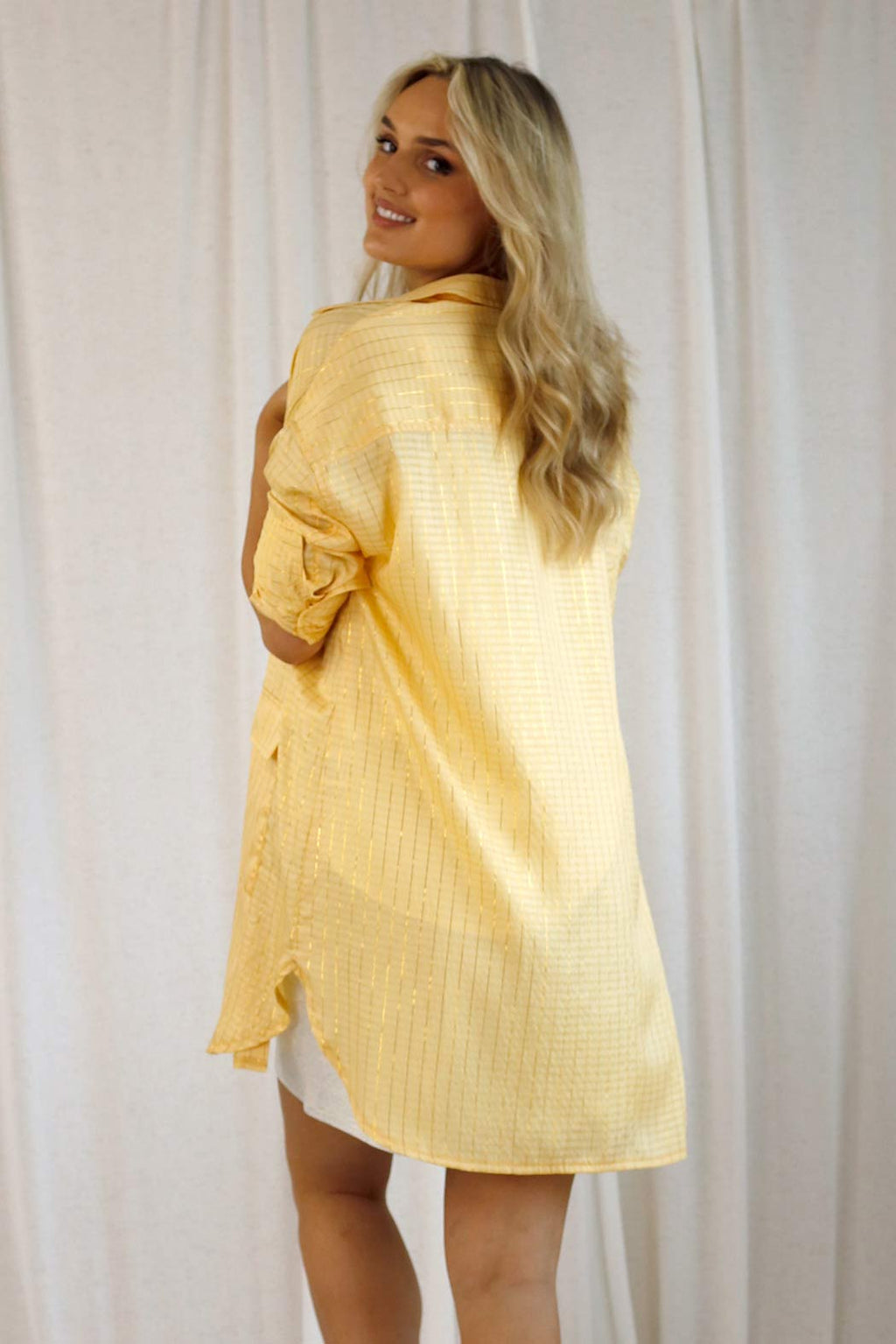 Yellow Lurex Summer Shacket - SALE