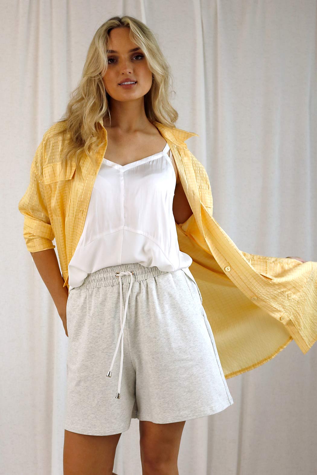 Yellow Lurex Summer Shacket - SALE