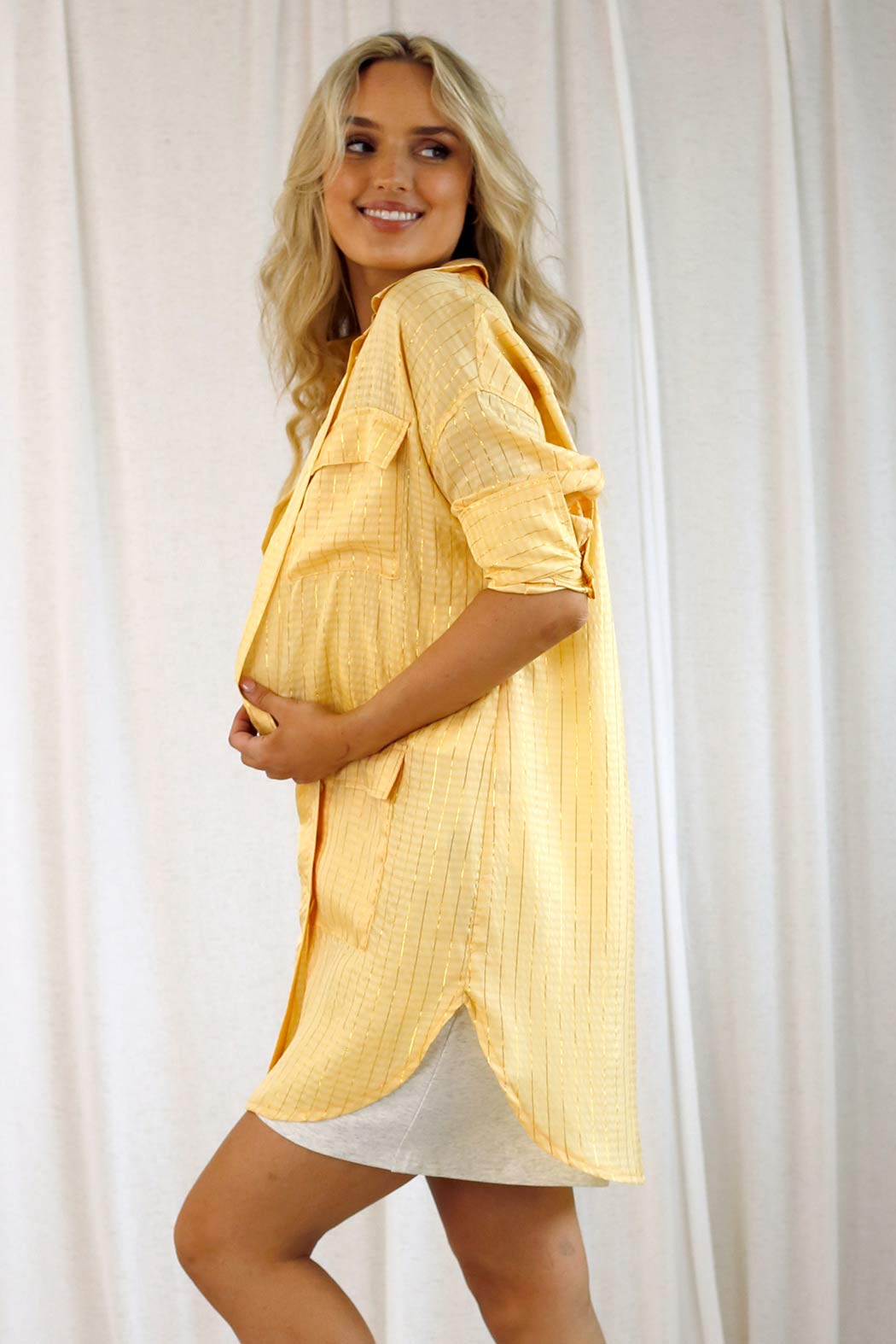 Yellow Lurex Summer Shacket - SALE