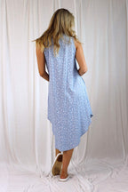 White Animal Chambray Blogger Dress - SALE