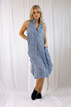 Black Animal Chambray Blogger Dress - SALE