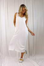 White Shan Rib Reversible Wonderdress - SALE