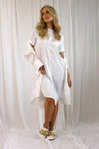 White Seta Tee Dress - FINAL SALE