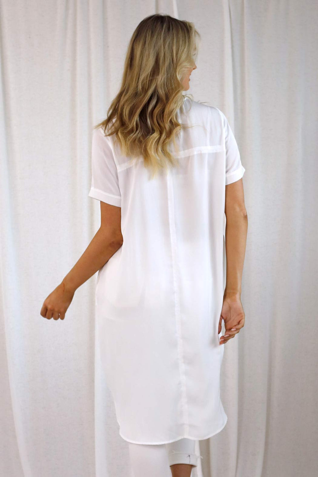 White Seta Tee Dress - FINAL SALE