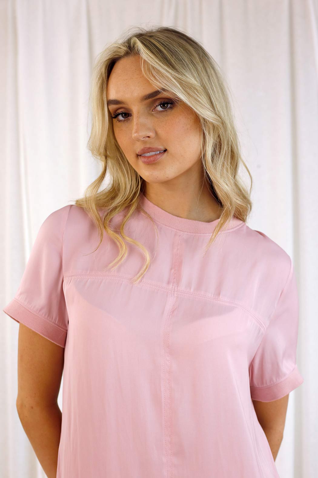 Soft Pink Seta Tee Dress - SALE