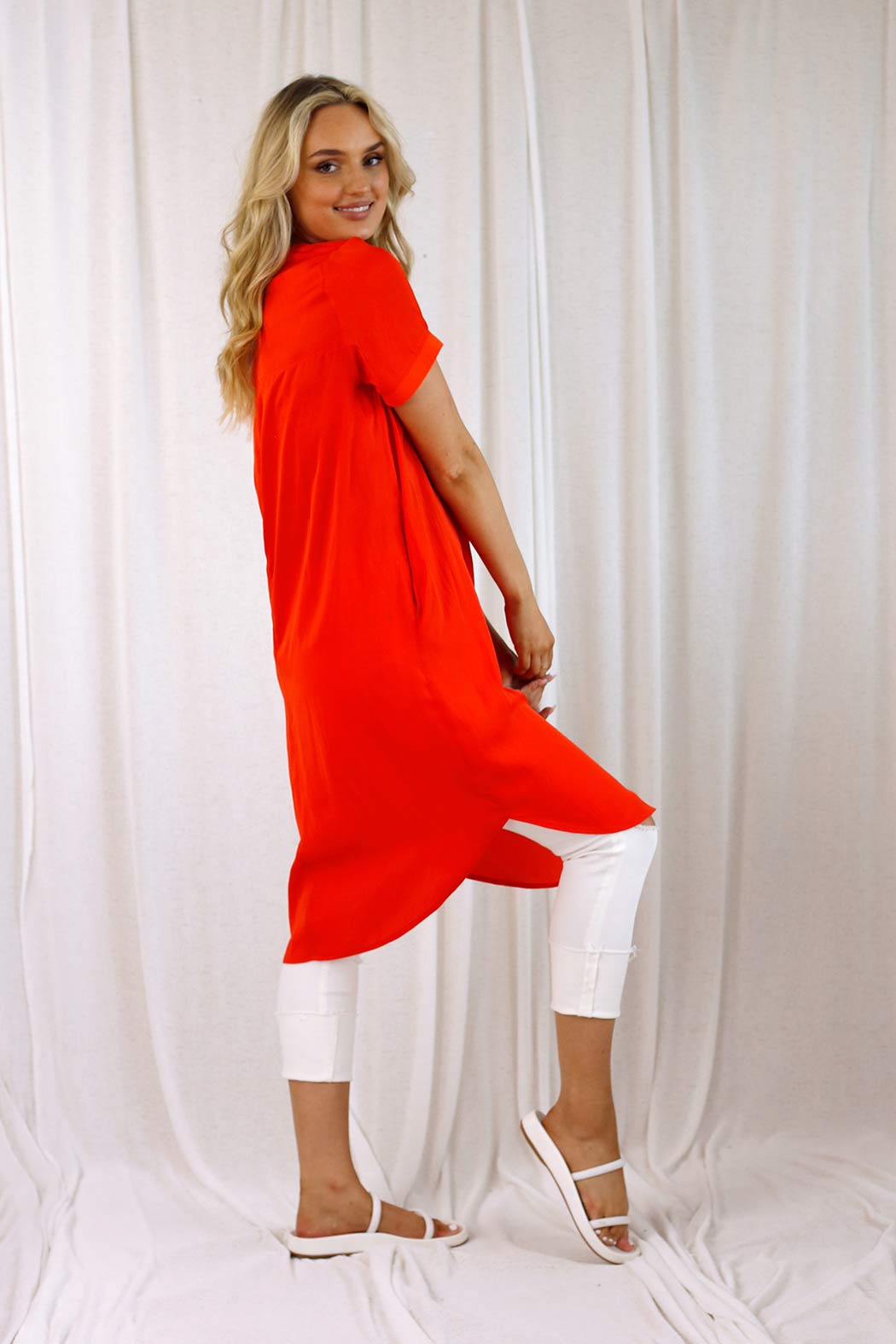 Orange Seta Tee Dress - FINAL SALE