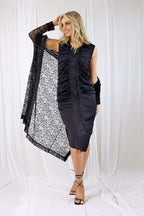 Black Ruched Vest Shirt - SALE