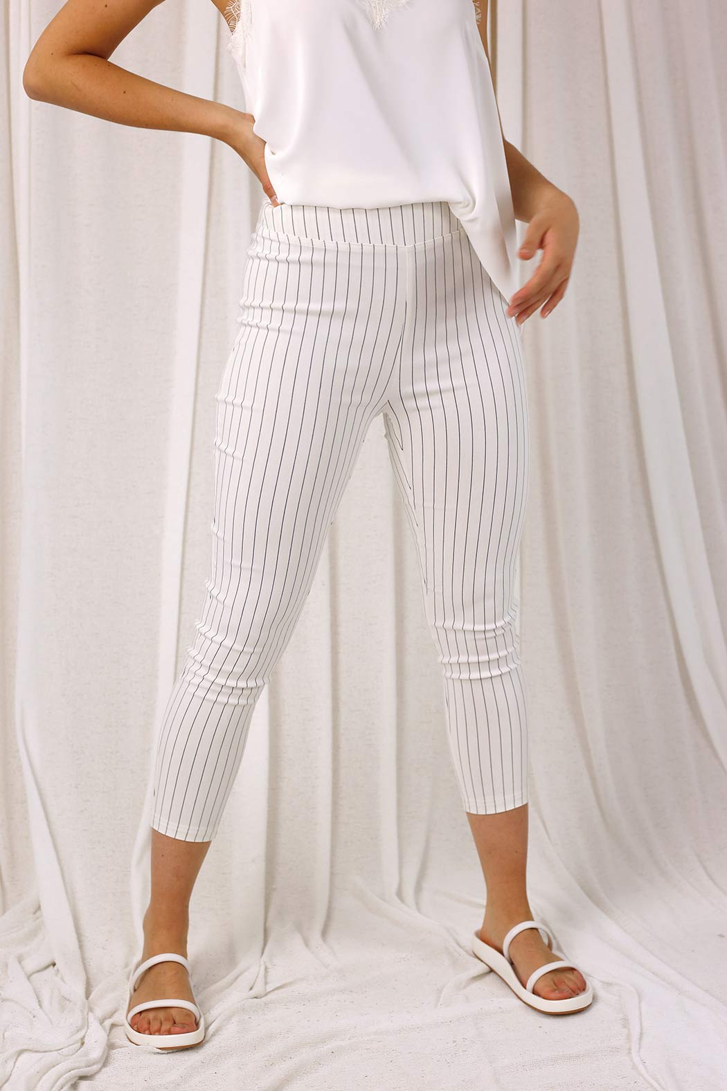 Stripe Crop Benny Pant - SALE