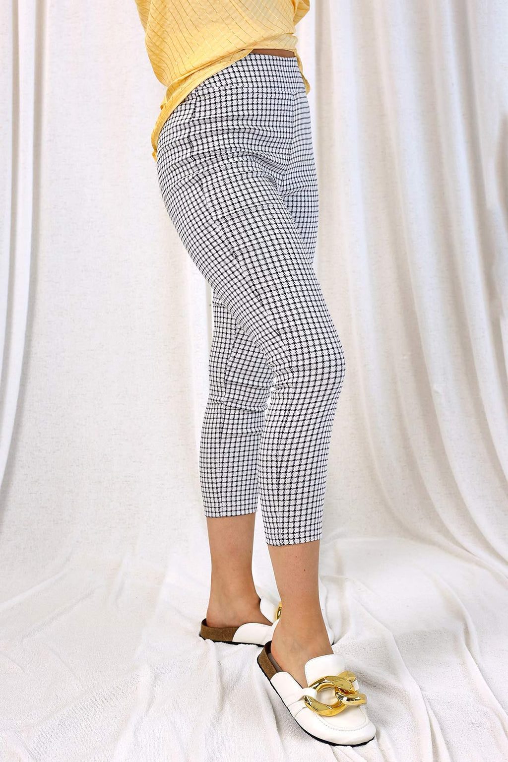 Check Crop Benny Pant - SALE