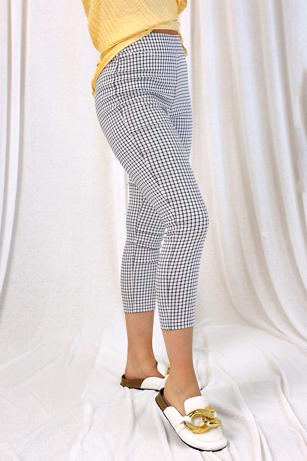 Check Crop Benny Pant - SALE